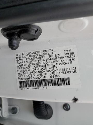 5FNYF5H54MB047148 Honda PILOT EXL