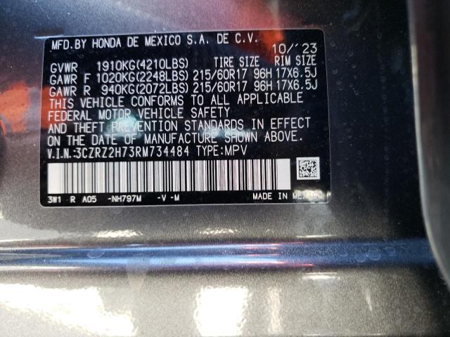 3CZRZ2H73RM734484 Honda Hr-v Exl