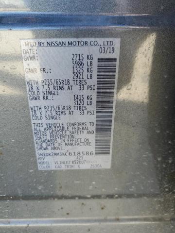 5N1DR2MM3KC618586 Nissan Pathfinder S