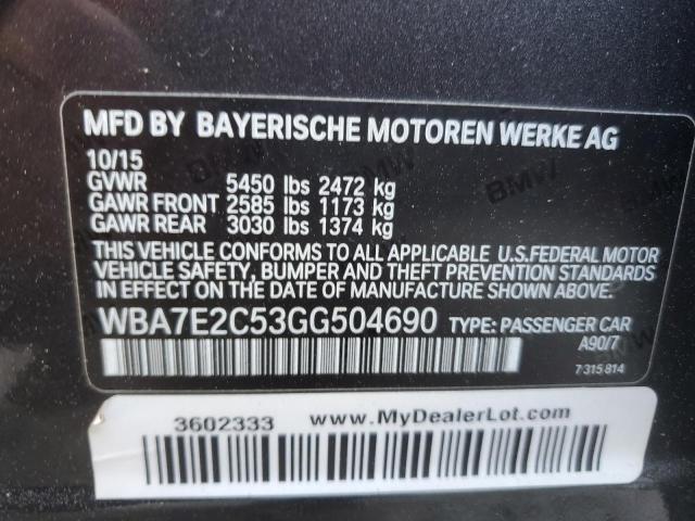 WBA7E2C53GG504690 BMW 740 I