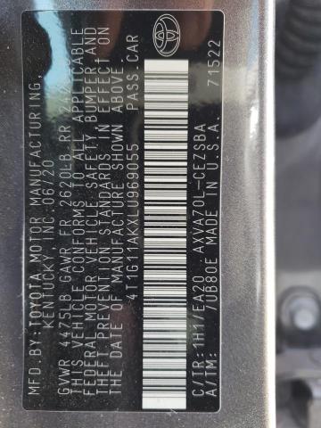 4T1G11AKXLU969055 Toyota CAMRY SE