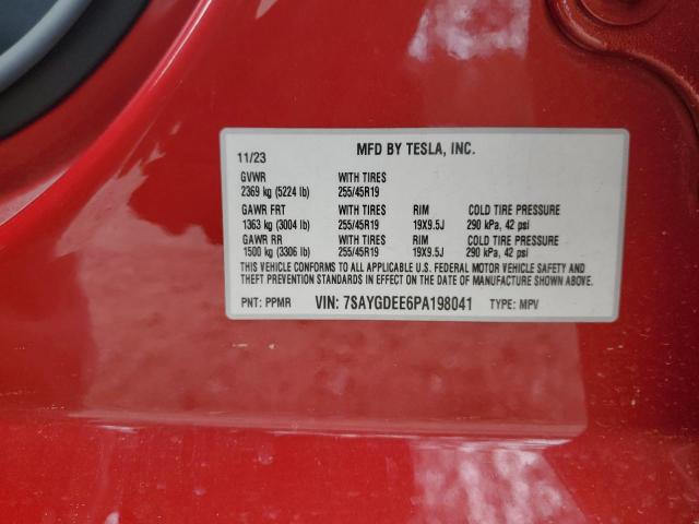 7SAYGDEE6PA198041 Tesla Model Y