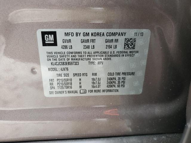 KL4CJCSB3EB597323 Buick Encore