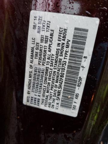 5FNRL5H42FB010753 Honda ODYSSEY EX