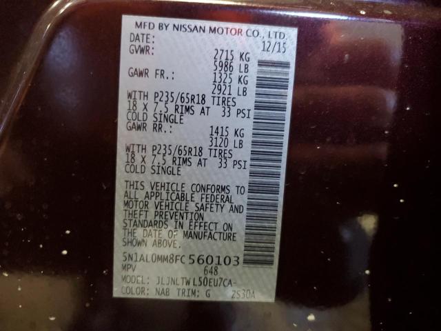 5N1AL0MM8FC560103 Infiniti QX60