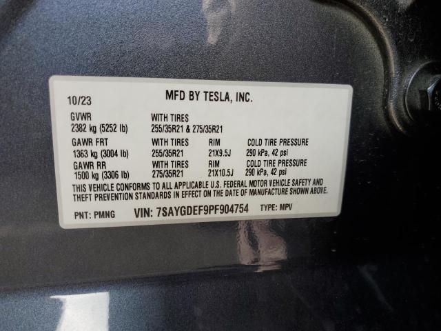 7SAYGDEF9PF904754 Tesla Model Y