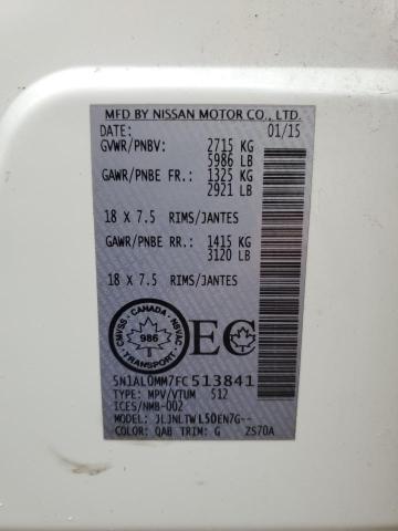 5N1AL0MM7FC513841 Infiniti QX60
