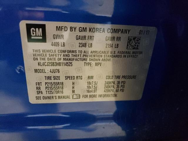 KL4CJ2SB3HB114525 Buick Encore Sport Touring