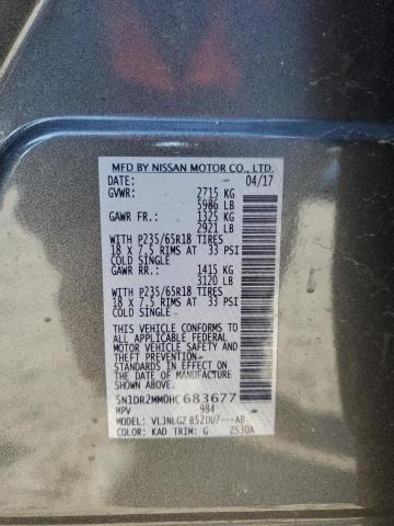 5N1DR2MM0HC683677 Nissan Pathfinder S