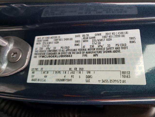 1FMCU9G6XLUB95663 Ford ESCAPE SE