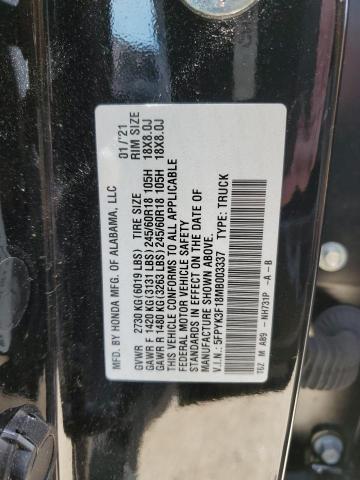 5FPYK3F18MB003337 Honda Ridgeline Sport