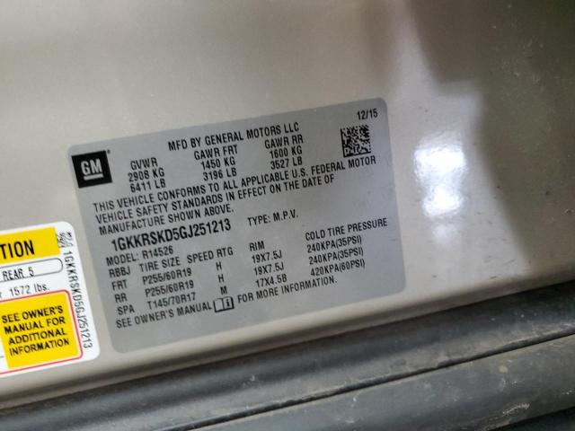 1GKKRSKD5GJ251213 GMC Acadia Slt-2