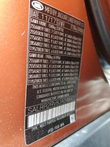 SALRR2RV8JA048972 Land Rover Discovery Hse