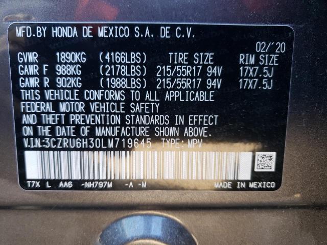 3CZRU6H30LM719645 Honda HR-V LX