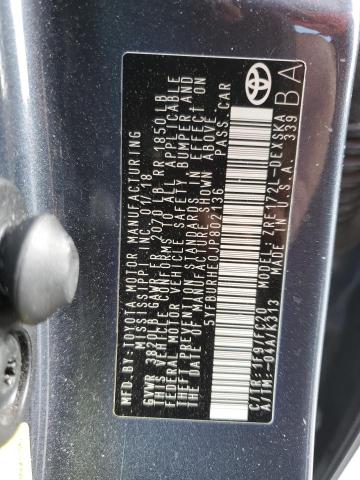 Toyota COROLLA L 2018 5YFBURHE0JP802136 Image 12