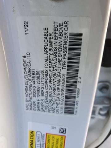 1HGCV1F36NA100709 Honda Accord Sport