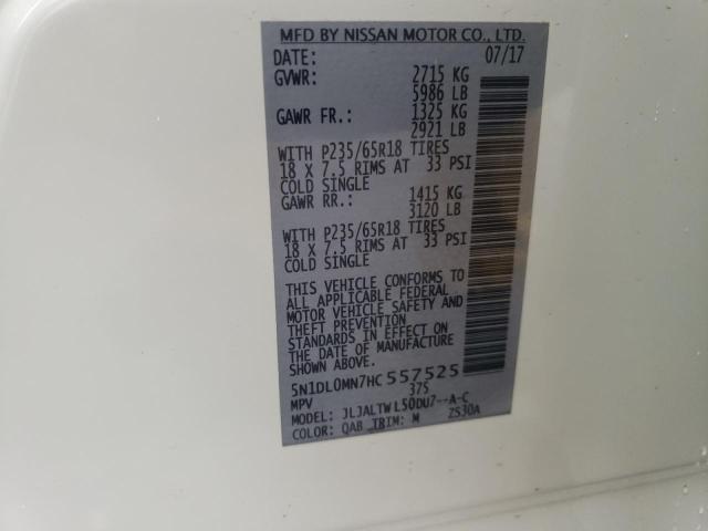 5N1DL0MN7HC557525 Infiniti QX60