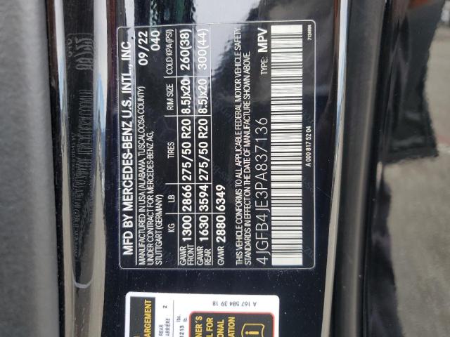 4JGFB4JE3PA837136 Mercedes-Benz GLE 350