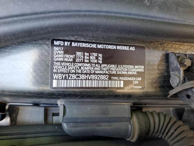 WBY1Z8C38HV892882 BMW I3 REX
