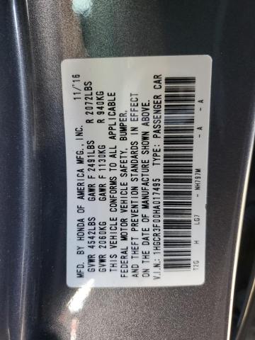 1HGCR3F00HA017495 Honda ACCORD EXL