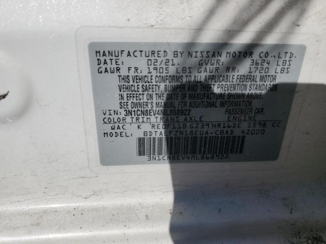 3N1CN8EV4ML868922 Nissan VERSA SV
