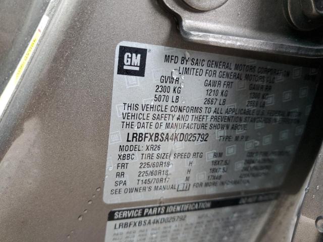 LRBFXBSA4KD025792 Buick Envision Preferred