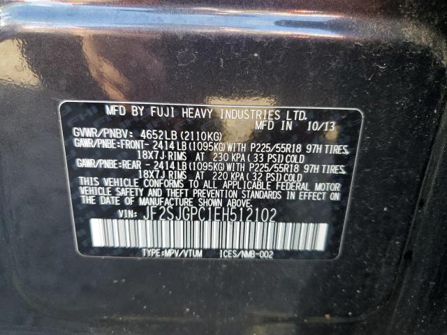 JF2SJGPC1EH512102 Subaru Forester 2.0xt Touring