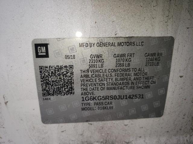 1G6KG5RS0JU142531 Cadillac Ct6 Premium Luxury Csav