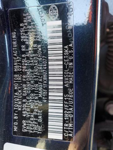 4T1BF1FK8HU744077 Toyota CAMRY LE