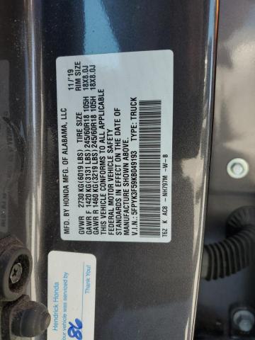 5FPYK3F59KB049193 Honda Ridgeline Rtl
