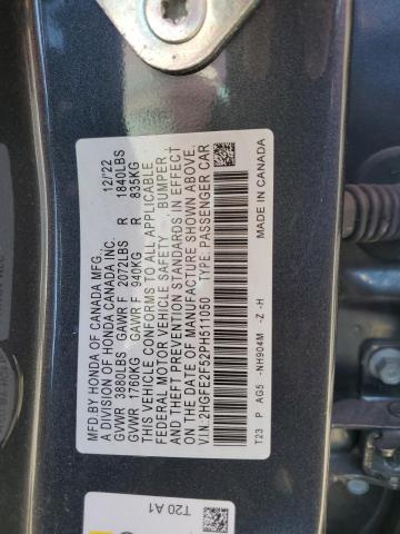 2HGFE2F52PH511050 Honda Civic Sport