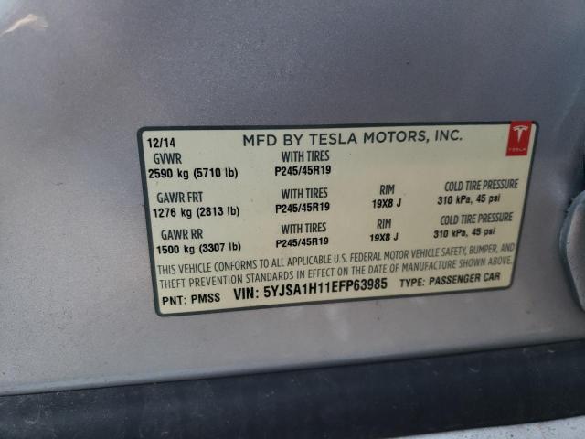 5YJSA1H11EFP63985 Tesla MODEL S
