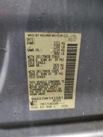 1N6AA1EJ5HN541081 Nissan TITAN S