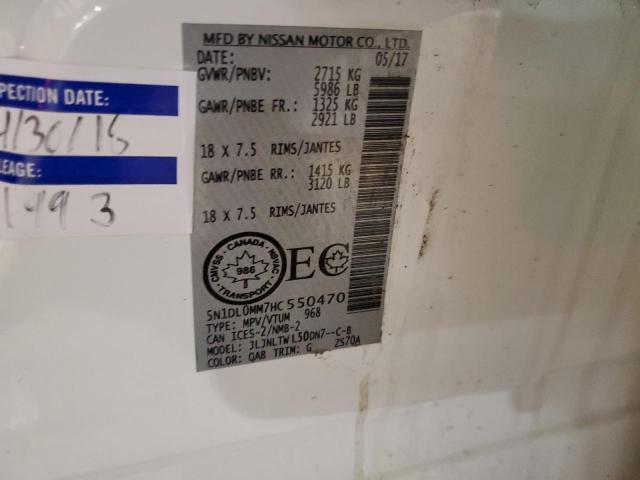 5N1DL0MM7HC550470 Infiniti QX60