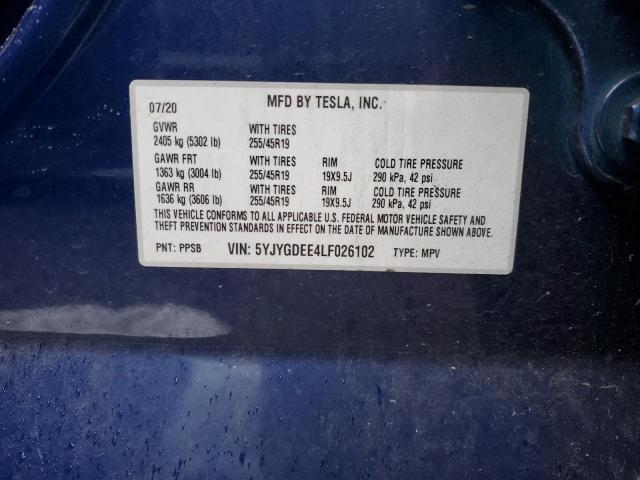 5YJYGDEE4LF026102 Tesla Model Y