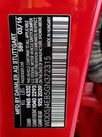 WDDSJ4EB5GN372315 Mercedes-Benz CLA 250