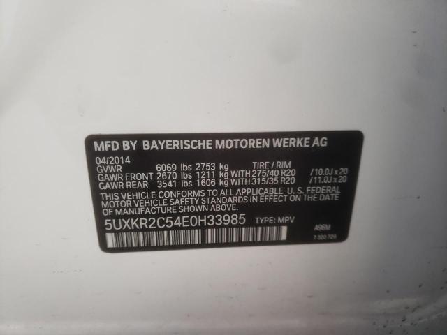 5UXKR2C54E0H33985 BMW X5 Sdrive35i