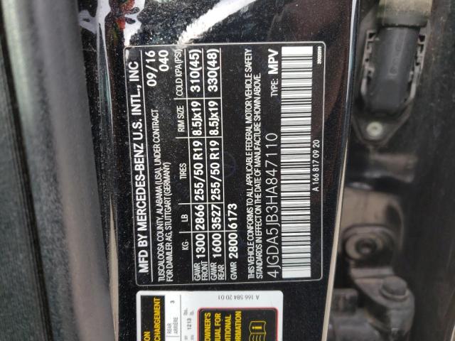 4JGDA5JB3HA847110 Mercedes-Benz GLE 350