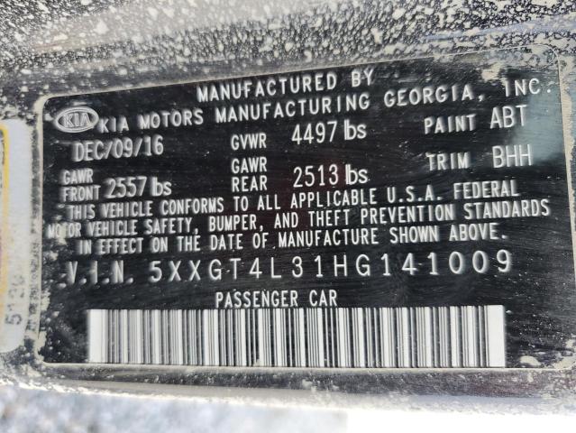 5XXGT4L31HG141009 KIA Optima Lx