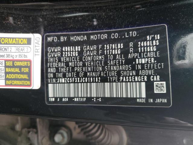 JHMZC5F3XJC019182 Honda Clarity Touring