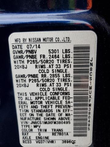 JN8CS1MUXFM380495 Infiniti QX70