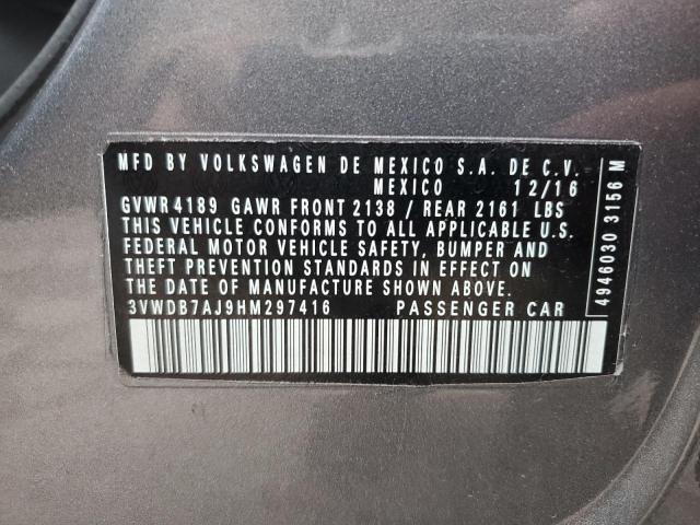 3VWDB7AJ9HM297416 Volkswagen JETTA SE