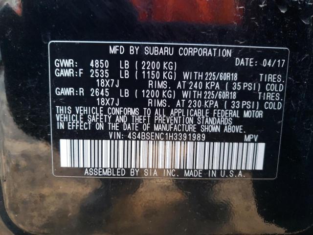 4S4BSENC1H3391989 Subaru Outback 3.6r Limited