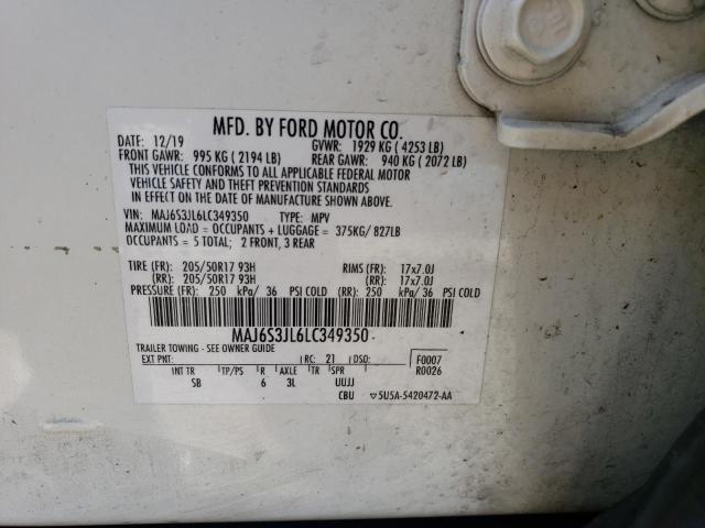 MAJ6S3JL6LC349350 Ford Ecosport Ses