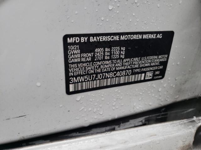 3MW5U7J07N8C40870 BMW M340I