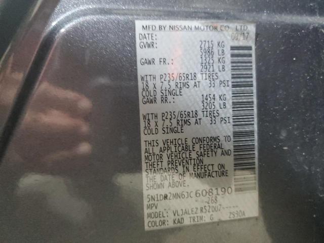 5N1DR2MN6JC608190 Nissan Pathfinder S