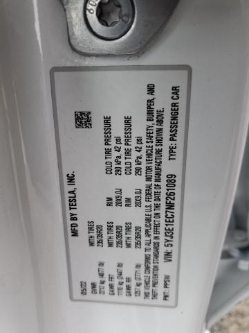 5YJ3E1EC7NF261089 Tesla MODEL 3