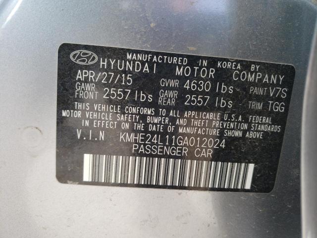 KMHE24L11GA012024 Hyundai SONATA HYBRID