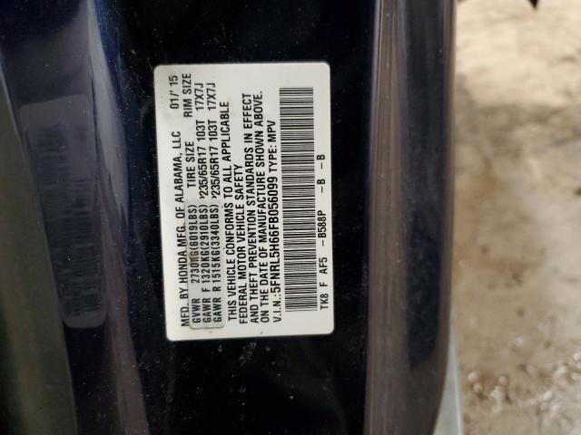 5FNRL5H66FB056099 Honda ODYSSEY EXL
