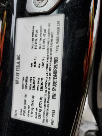 5YJ3E1EA4KF397903 Tesla MODEL 3